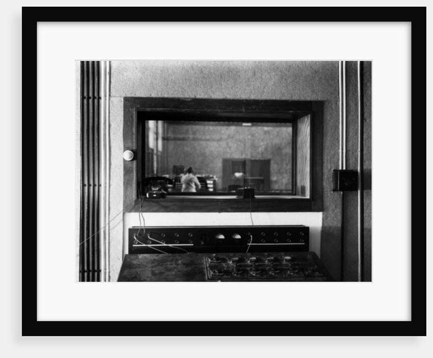 Radio broadcasting control room in the Haus des Rundfunks in Masurenallee, Berlin-Charlottenburg, c.1931 by German Photographer