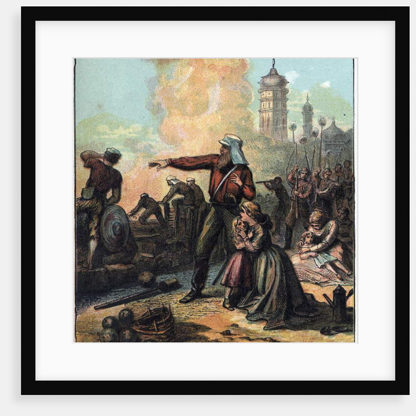 Lucknow's siege during the Cipayes' revolt against British power in India, 1857-1858, 1857 by English School