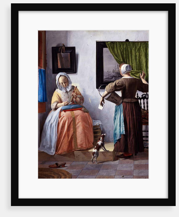 Young woman reading a letter - Painter by Gabriel Metsu, circa 1664-1666 by Anonymous