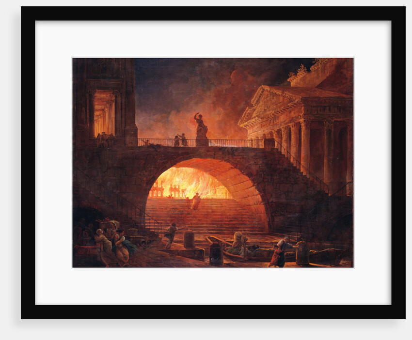 The Fire of Rome, 18 July 64 AD by Hubert Robert