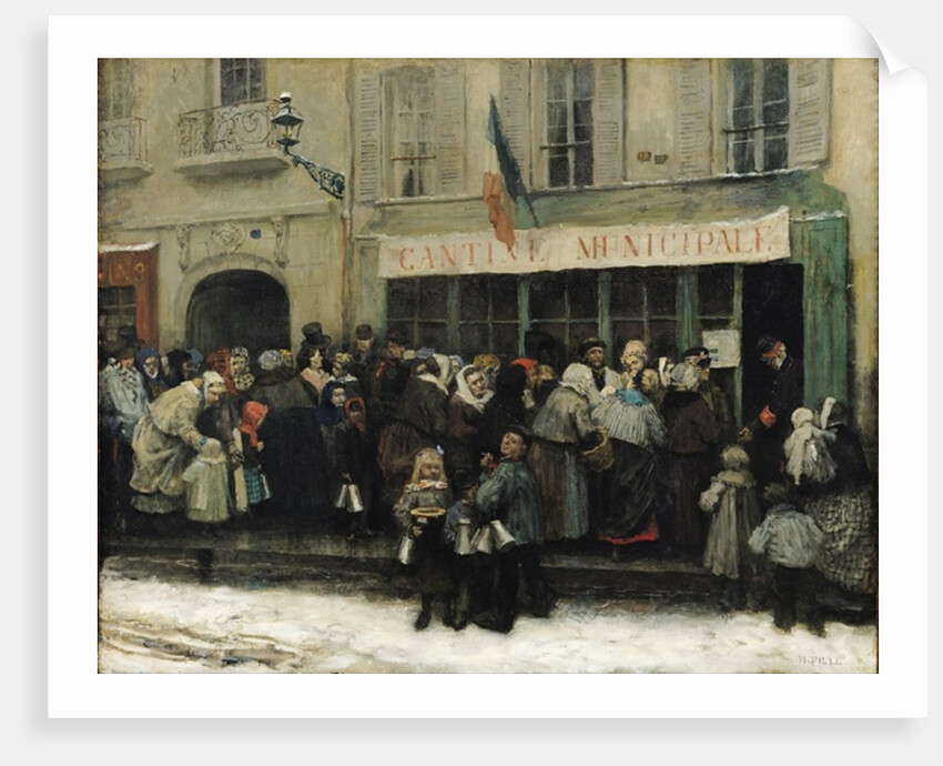 A Soup Kitchen during the Siege of Paris, after 1870 by Henri Pille