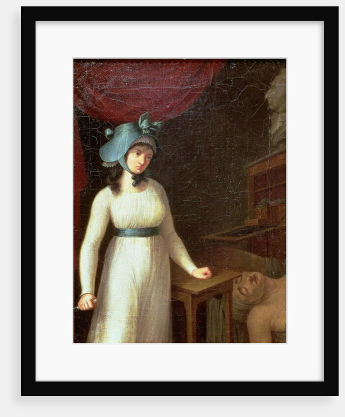 Charlotte Corday and the Assassination of Jean Paul Marat in his Bath, 13th July 1793 by French School