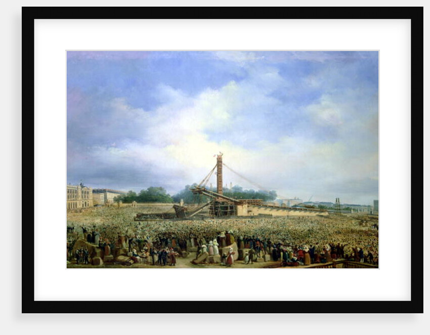 Erecting the Obelisk from Luxor in the Place de la Concorde, 25 October 1836 by Francois Dubois
