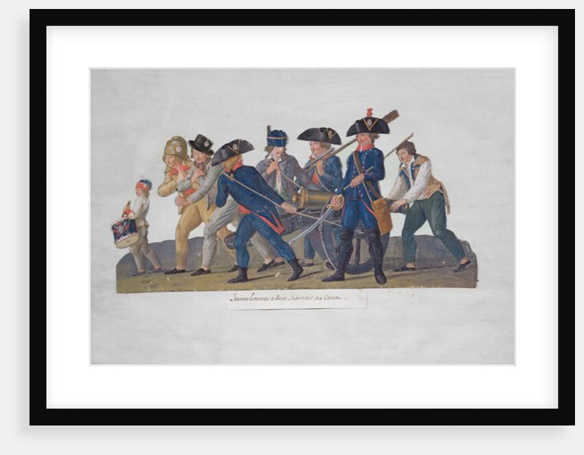 Young Men off to Practise using the Cannon, c.1789 by Lesueur Brothers