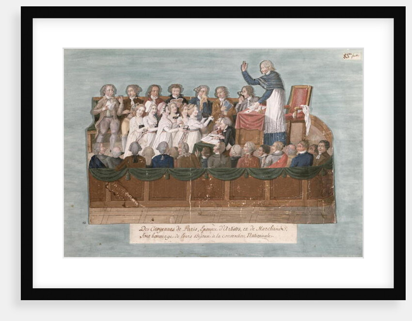 Parisians Offering their Jewellery to the Convention, c.1792 by Lesueur Brothers