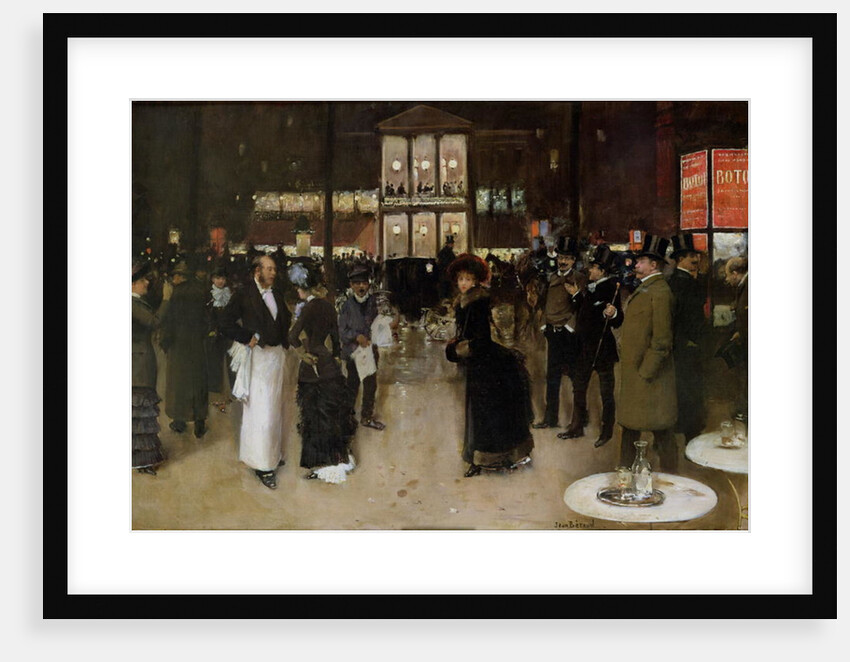 The Boulevard at Night, in front of the Theatre des Varietes, c.1883 by Jean Beraud