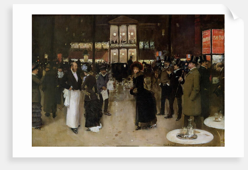 The Boulevard at Night, in front of the Theatre des Varietes, c.1883 by Jean Beraud