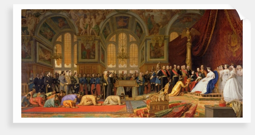 The Reception of Siamese Ambassadors by Emperor Napoleon III at the Palace of Fontainebleau, 27 June 1861 by Jean Leon Gerome
