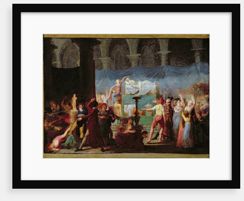 The Funeral of Marat in the Ancient Church of Cordeliers, 16th July 1793 by Jacques Louis David