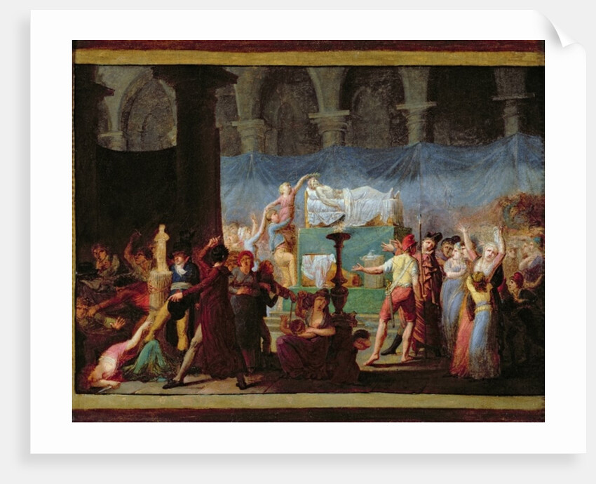 The Funeral of Marat in the Ancient Church of Cordeliers, 16th July 1793 by Jacques Louis David