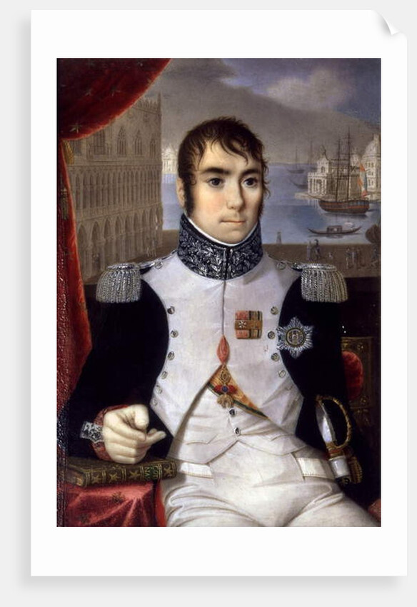 Portrait of Eugene de Beauharnais Viceroy of Italy in 1805 by Giovanni Battista Gigola