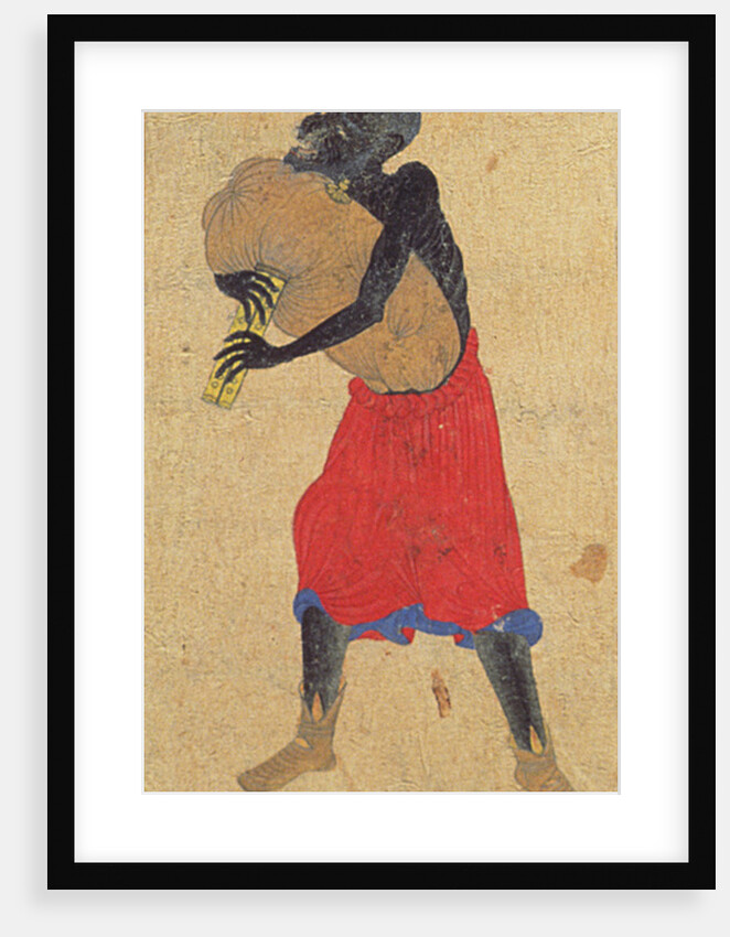 Detail of a man from 'Transporting Ceramics' by School Chinese