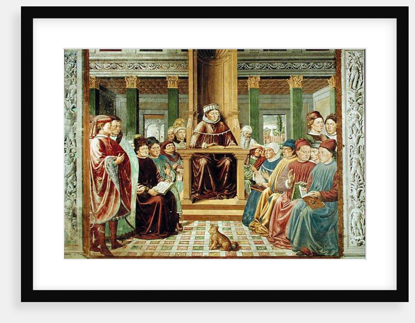 St. Augustine Reading Rhetoric and Philosophy at the School of Rome, 1464-65 by Benozzo di Lese di Sandro Gozzoli