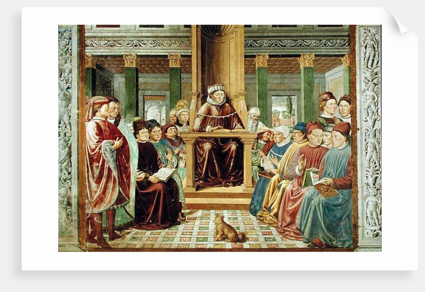 St. Augustine Reading Rhetoric and Philosophy at the School of Rome, 1464-65 by Benozzo di Lese di Sandro Gozzoli