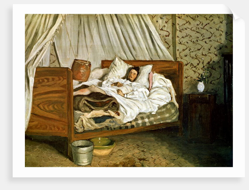 The Improvised Ambulance, The Painter Monet Wounded at Chailly-en-Biere, 1865 by Jean Frederic Bazille