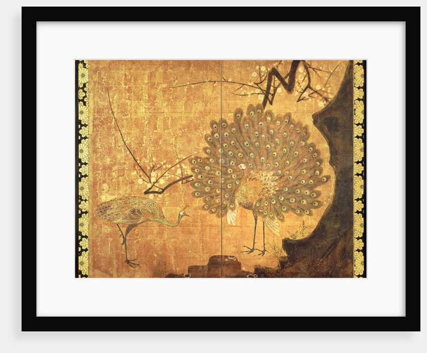 Peacocks, Edo Period by Ogata Korin