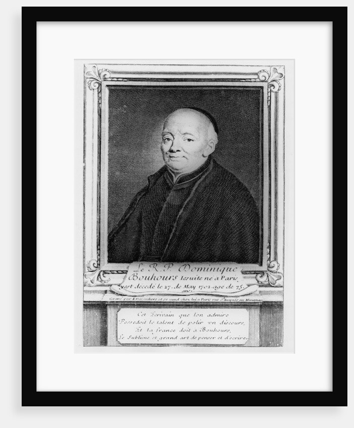 Dominique Bouhours by Etienne Jehandier Desrochers