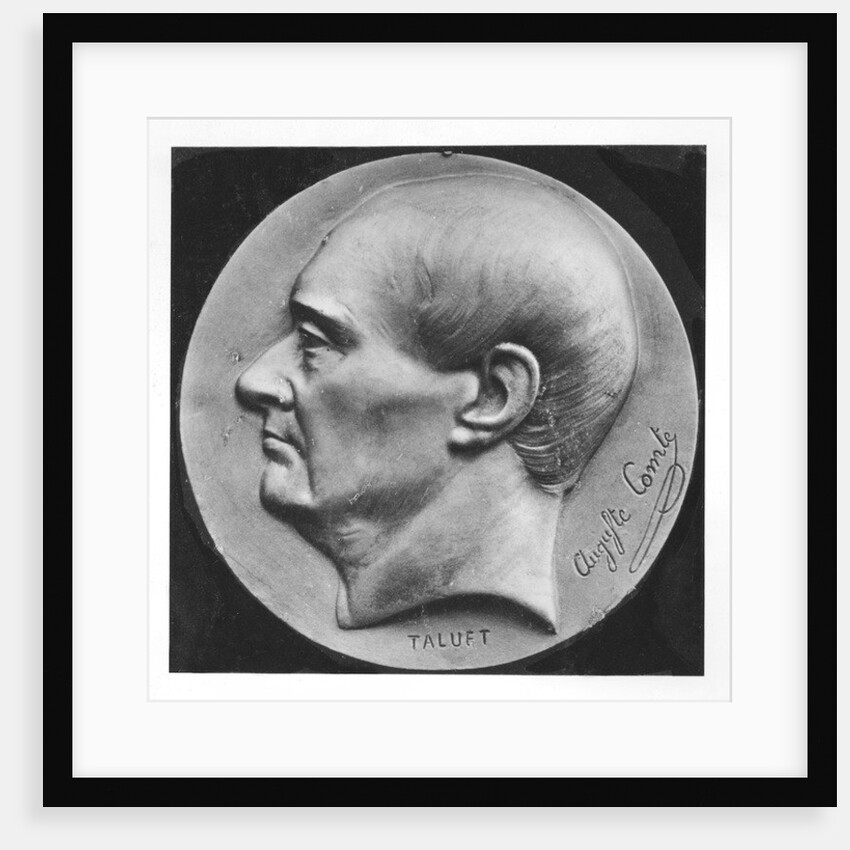 Medallion of Auguste Comte by Ferdinand Taluet