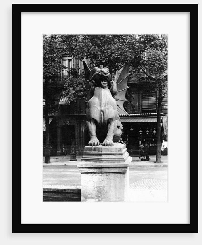 Chimaera from the St. Michel fountain, Paris, c.1860 by Adolphe Giraudon