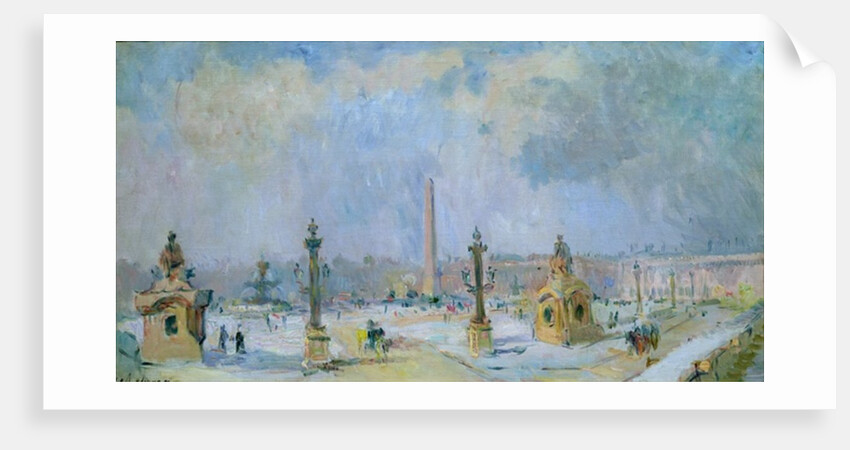 The Place de la Concorde, Paris by Albert-Charles Lebourg
