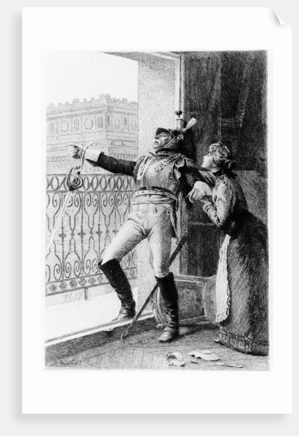 Illustration from 'The Siege of Berlin', short story from 'Contes du Lundi', by Alphonse Daudet by Albert Pierre Dawant