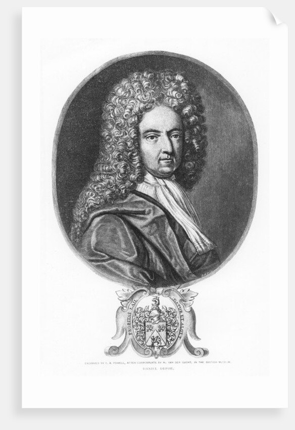 Daniel Defoe, engraved by C. A. Powell by Michael van der (after) Gucht