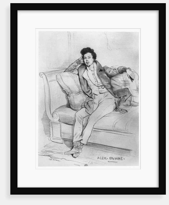 Portrait of Alexandre Dumas, Père by Achille Deveria