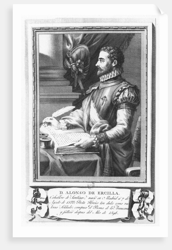 Portrait of Alonso de Ercilla y Zúñiga by Fernando Selma