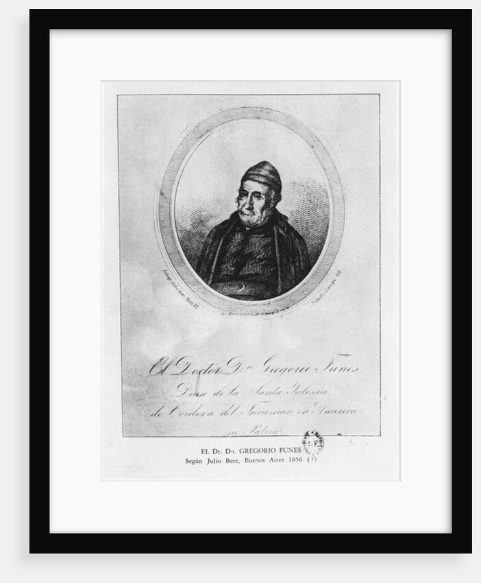 Gregorio Funes, 1856 by Julio Beer
