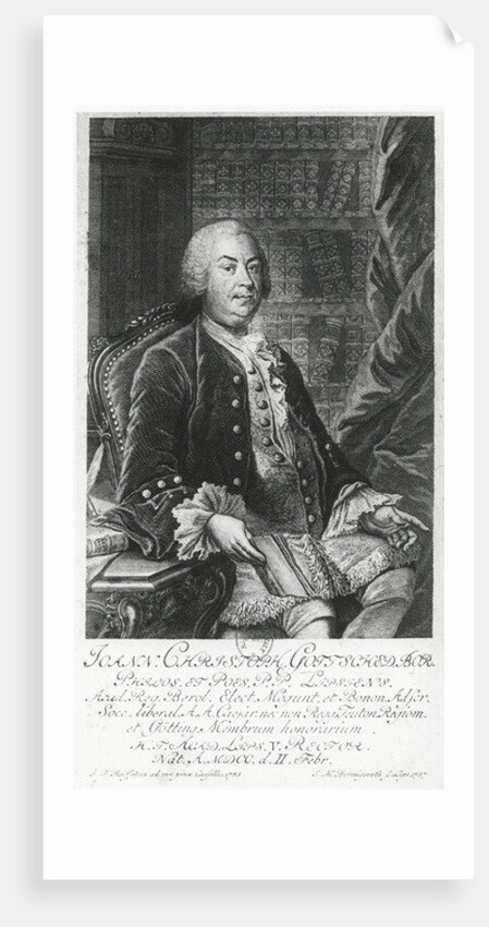 Portrait of Johann Christoph Gottsched by Johann Martin Berningeroth