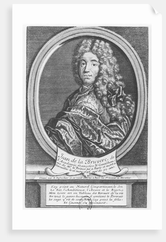 Portrait of Jean de La Bruyère by Etienne Jehandier Desrochers