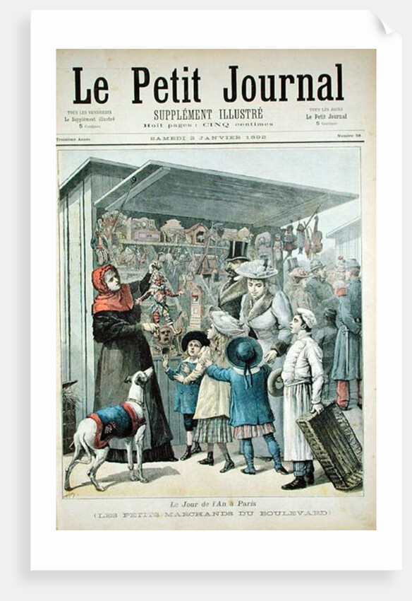 New Year's Day in Paris: The Little Stalls on the Boulevard by Henri Meyer