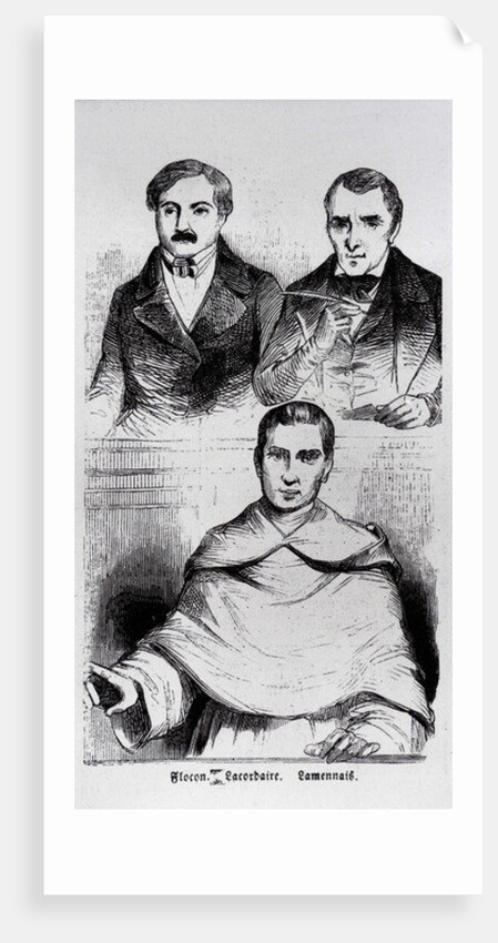 Jean-Baptiste Lacordaire, Fr. de Lamennais and F. Flocon by French School