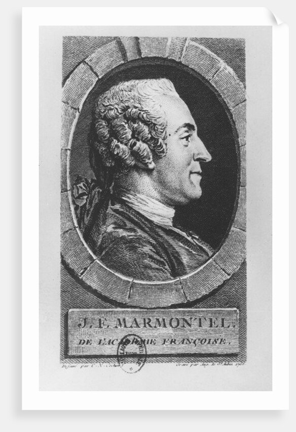 Portrait of Jean François Marmontel, 1765 by Augustin de Saint-Aubin