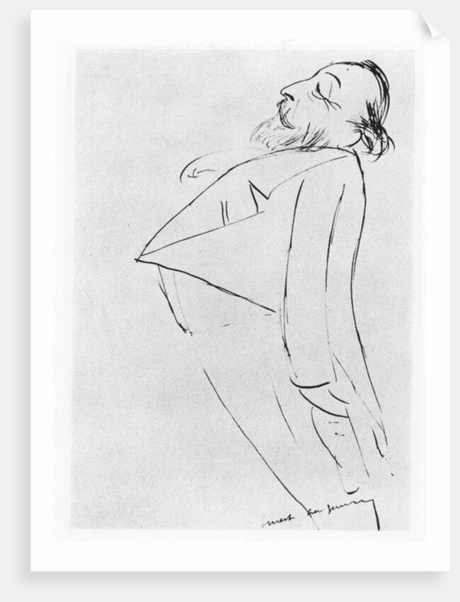 Caricature of Catulle Mendès by Ernest La Jeunesse