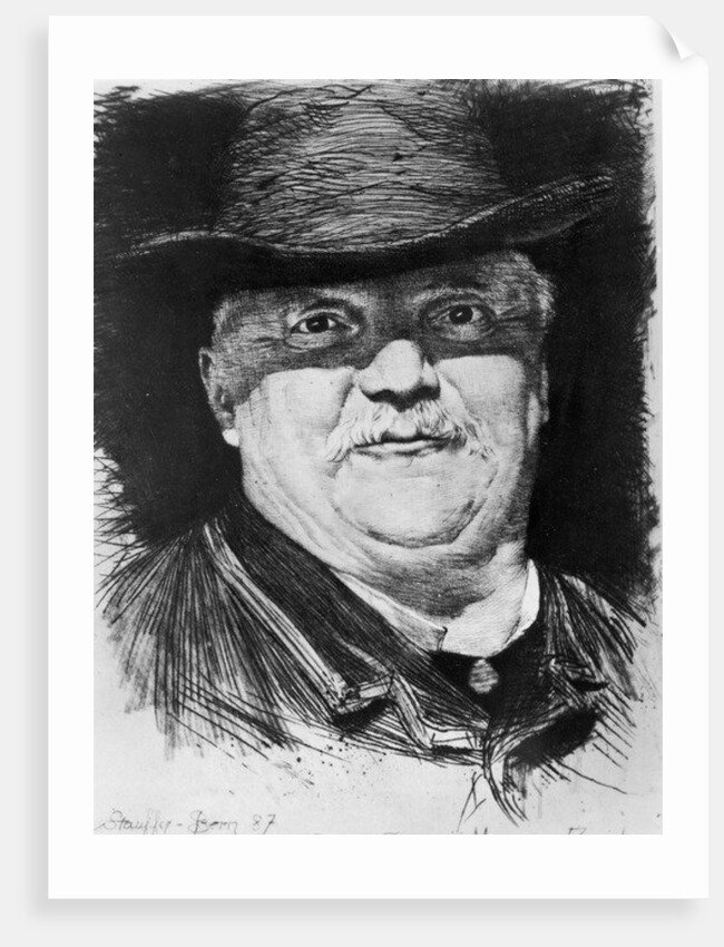 Portrait of Conrad Ferdinand Meyer by Karl Stauffer-Bern