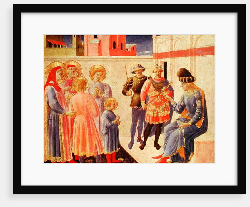 SS. Cosmas and Damian Before Diocletian, predella from the Annalena Altarpiece, 1434 by Fra Angelico