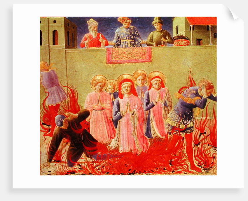 SS. Cosmas and Damian Condemned to Burn at the Stake, predella from the Annalena Altarpiece, 1434 by Fra Angelico