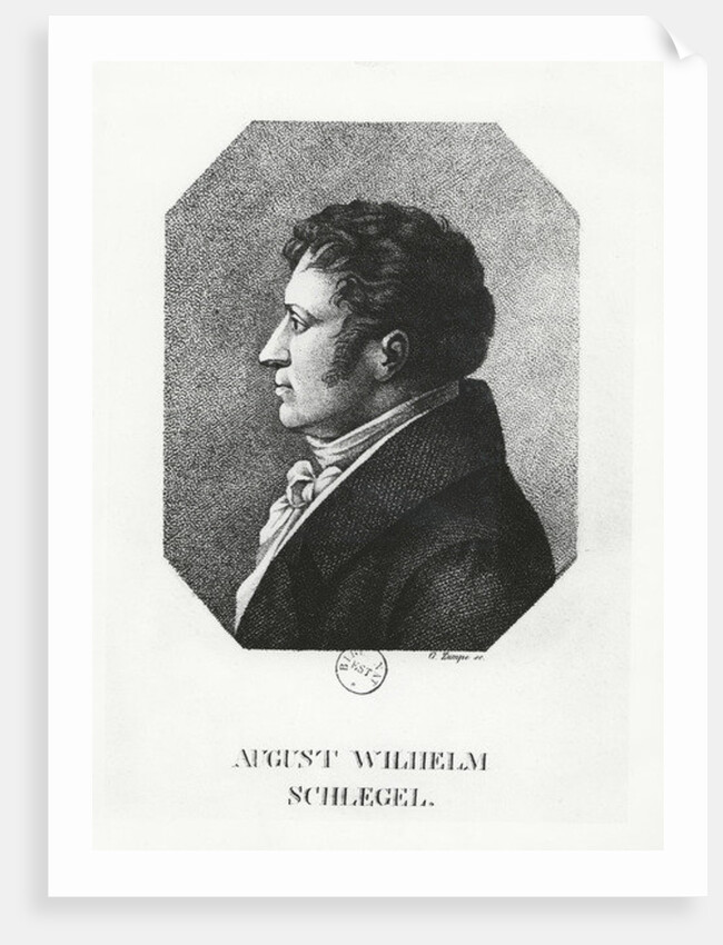 August Wilhelm Schlegel by G. Zumpe