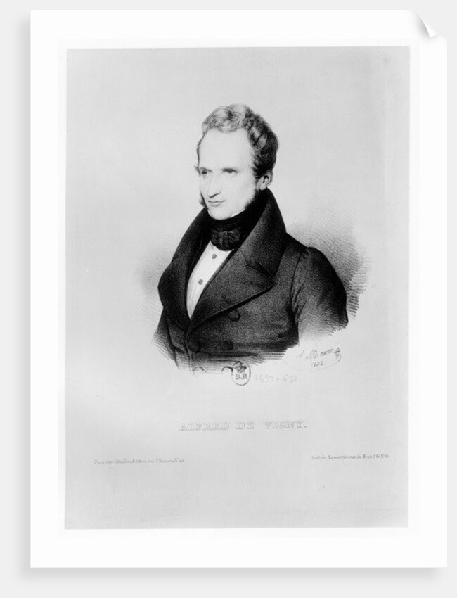 Portrait of Alfred de Vigny, 1832 by Antoine Maurin