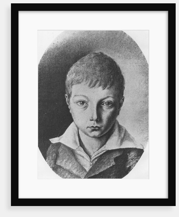 Portrait of Charles Augustin Sainte-Beuve, aged 9 by E. de Bonnieres