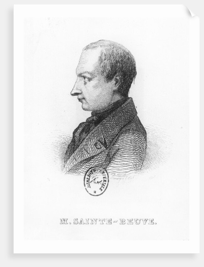 Portrait of Charles Augustin Saint-Beuve by French School