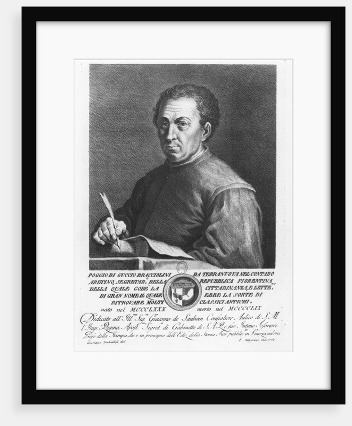 Portrait of Poggio Bracciolini, 1769 by Francesco Allegrini