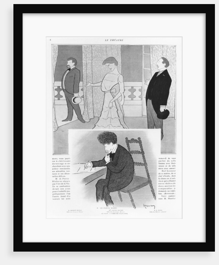 Caricature of the play 'La Passé', by Georges de Porto-Riche by Leonetto Cappiello