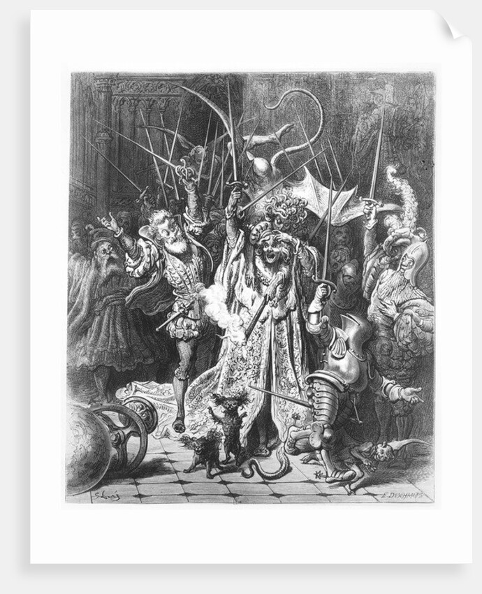 The Pinochle Player by Gustave Dore