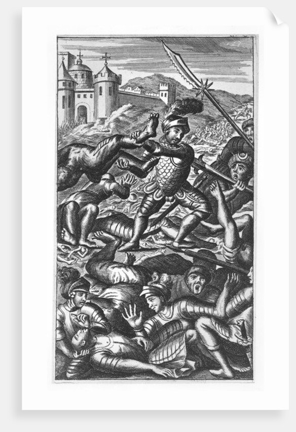 Pantagruel defeating three hundred giants by French School