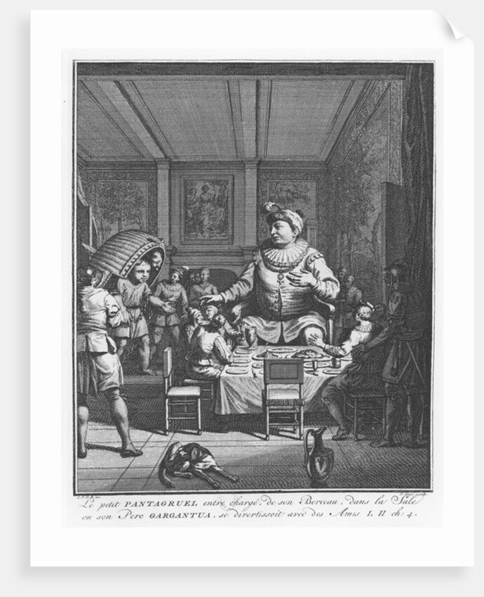 Gargantua sees his son Pantagruel carrying his crib by Pierre Tanje