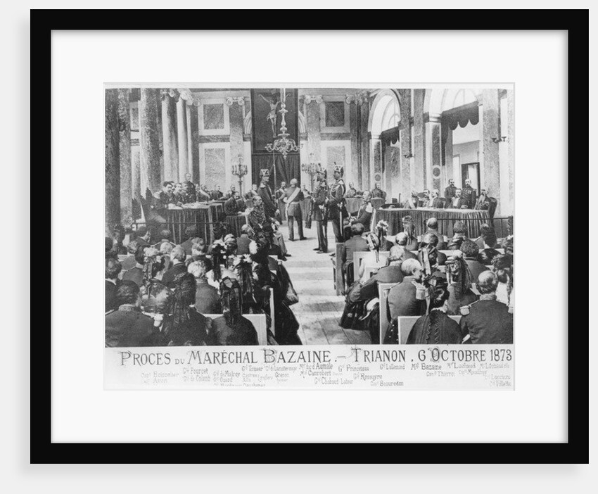 The Trial of Marshal Bazaine, Trianon, 6 October 1873 by French School