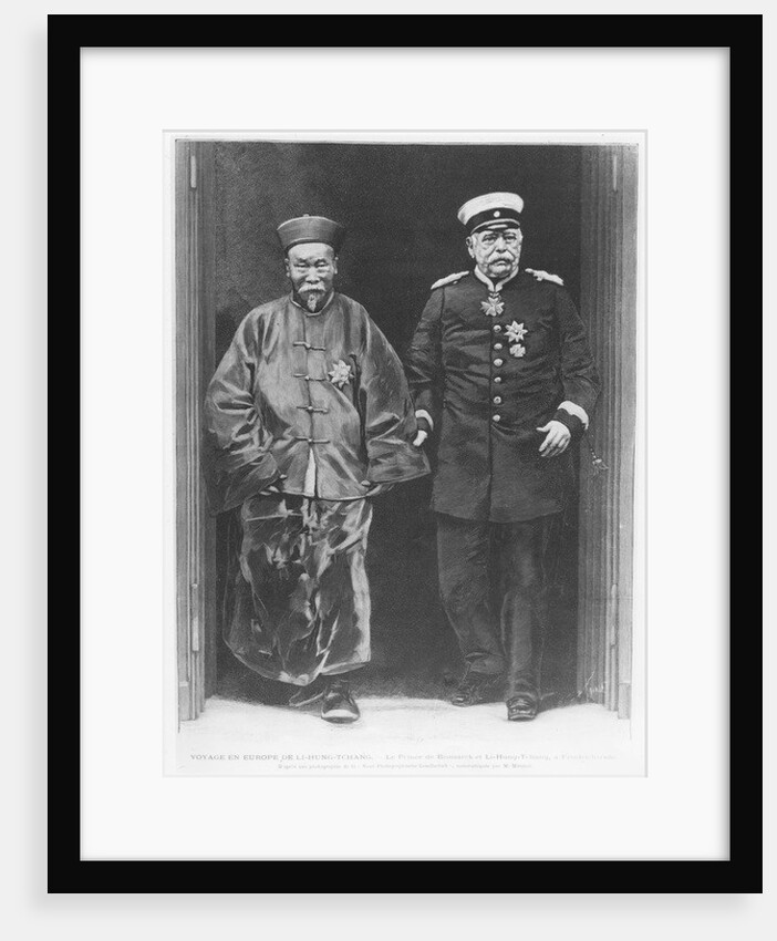 Li-Hung-Tchang on a tour of Europe in 1896 with Otto von Bismarck by French School