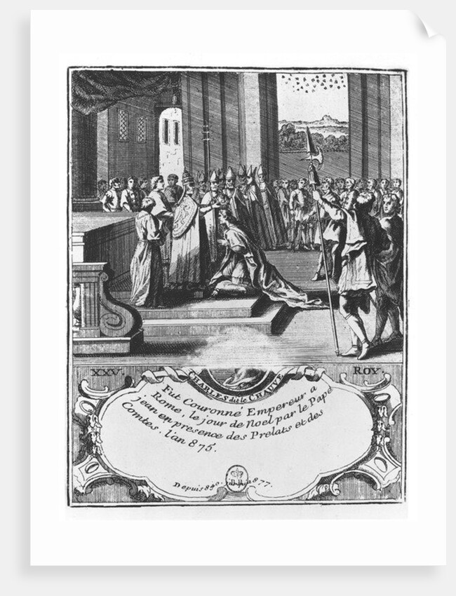 The Coronation of Charles the Bald in 875 by French School